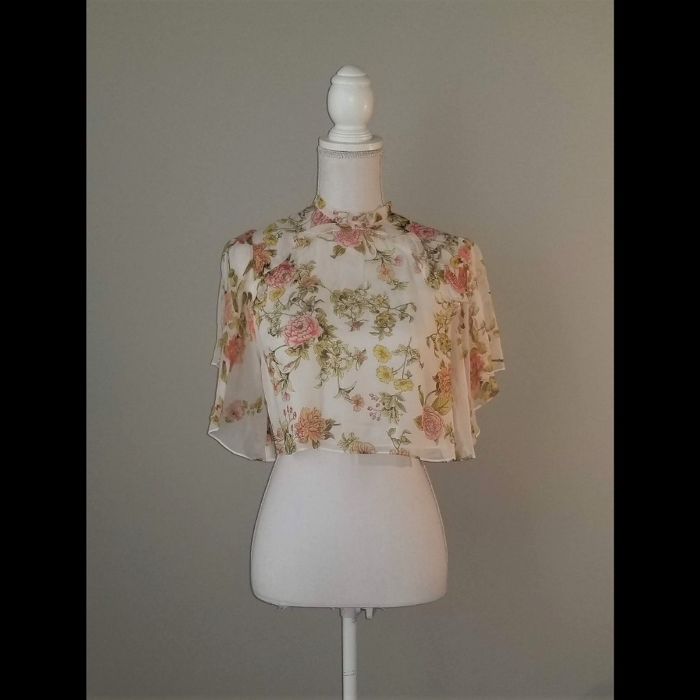 Zara Floral Print Top Blouse